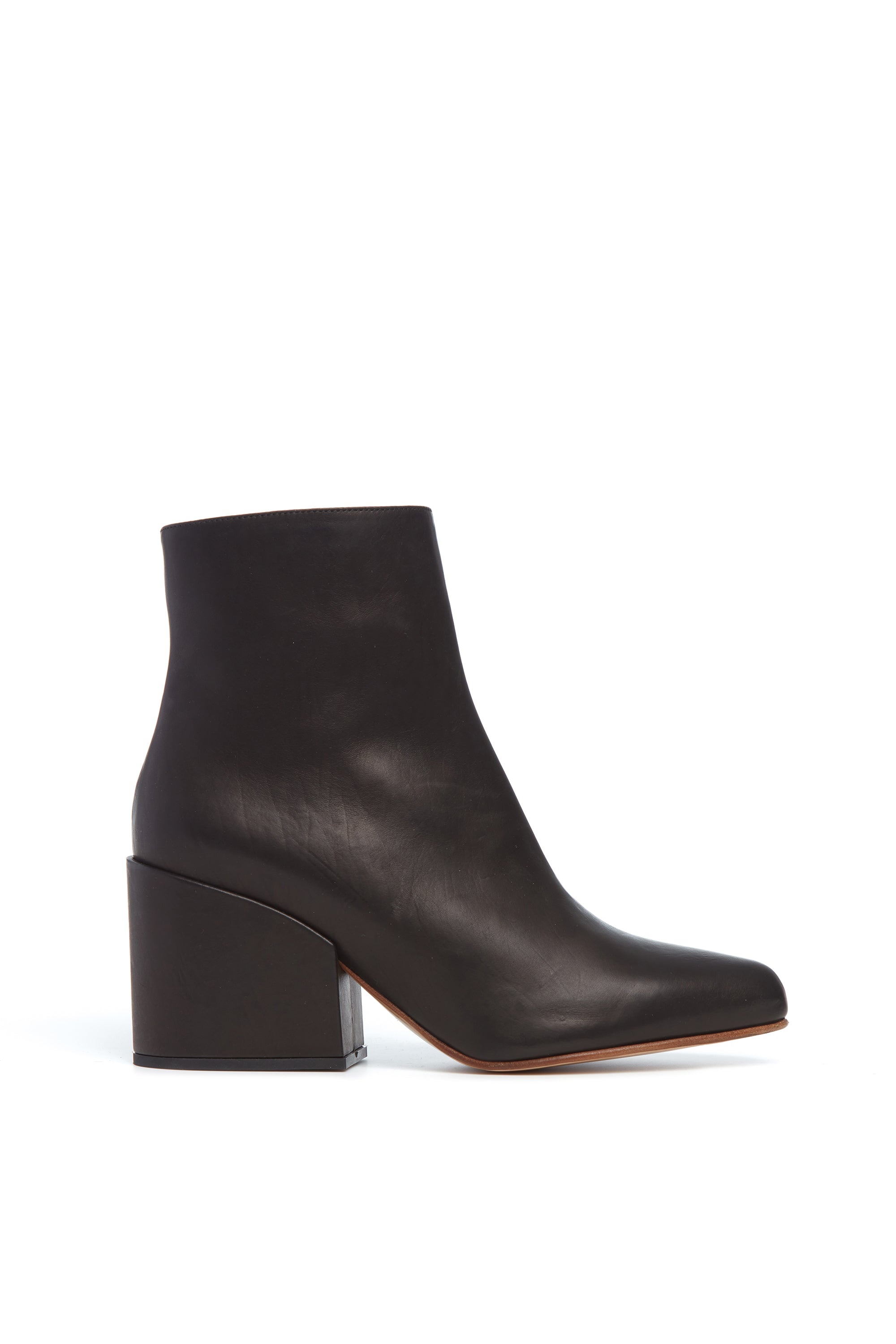 Tito Block Heel Boot in Black Leather - 1