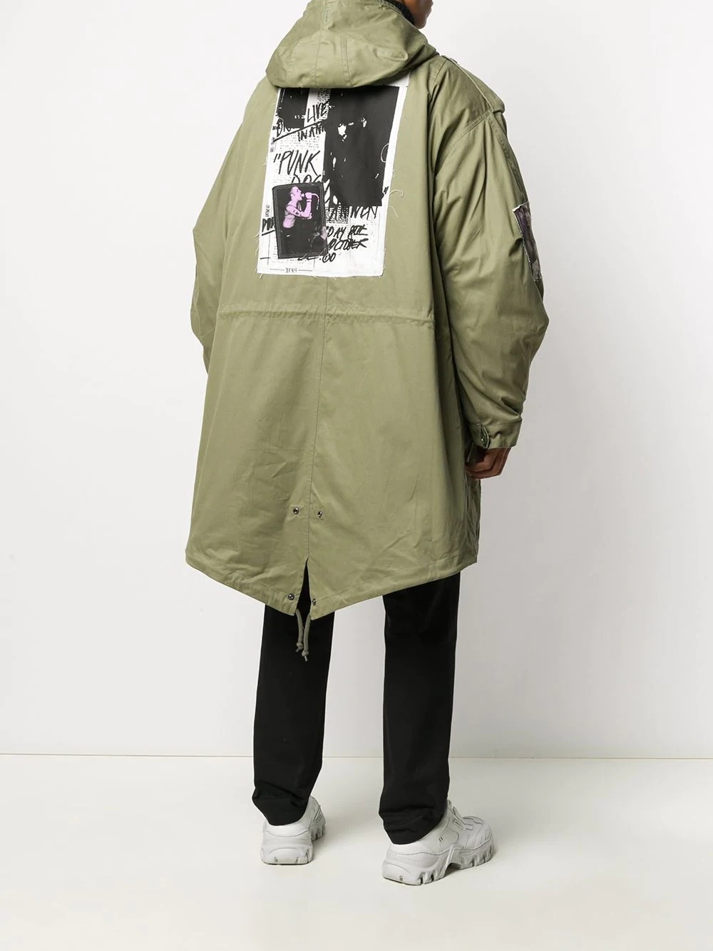 oversized mid-length parka - 4