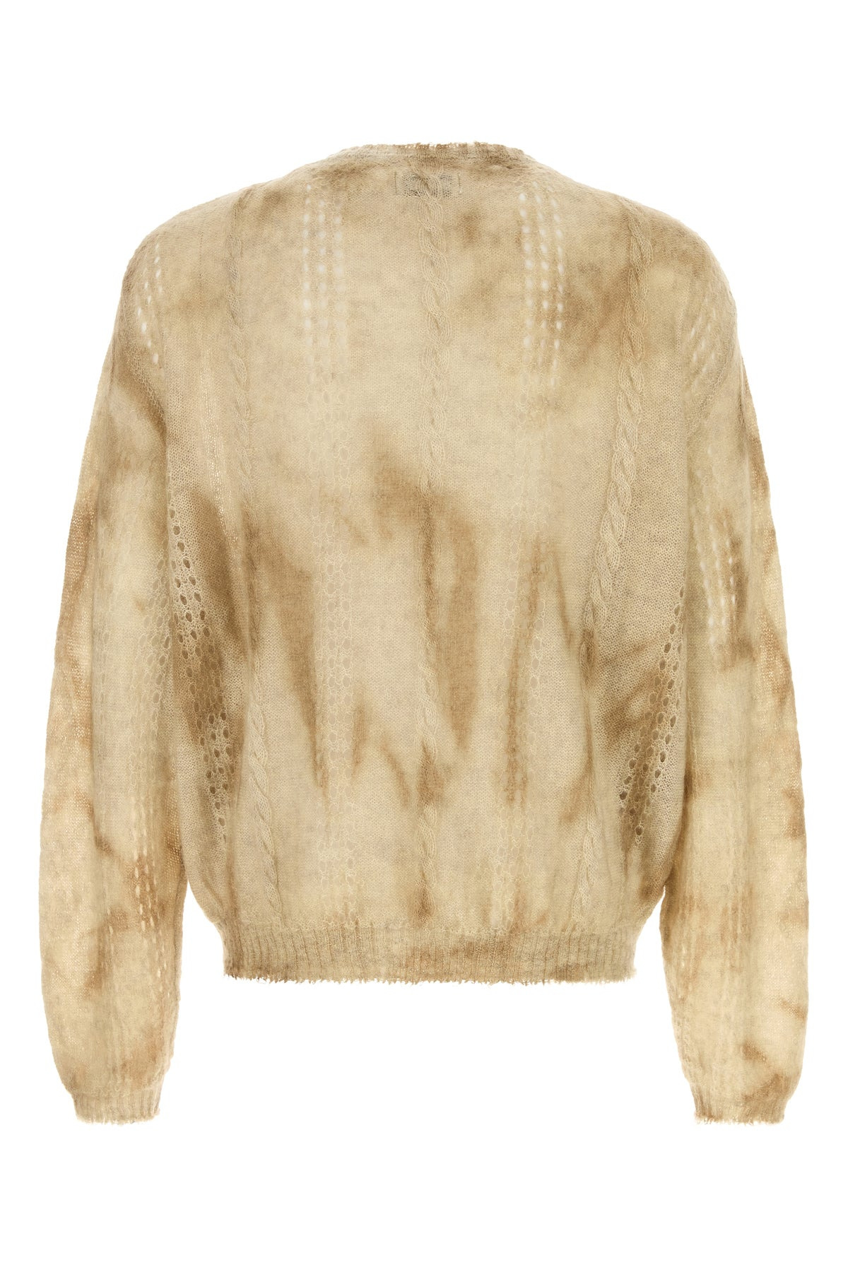 Beige mohair blend cardigan - 2