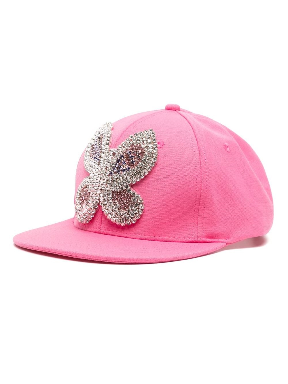 Crystal-embellished butterfly cap - 1