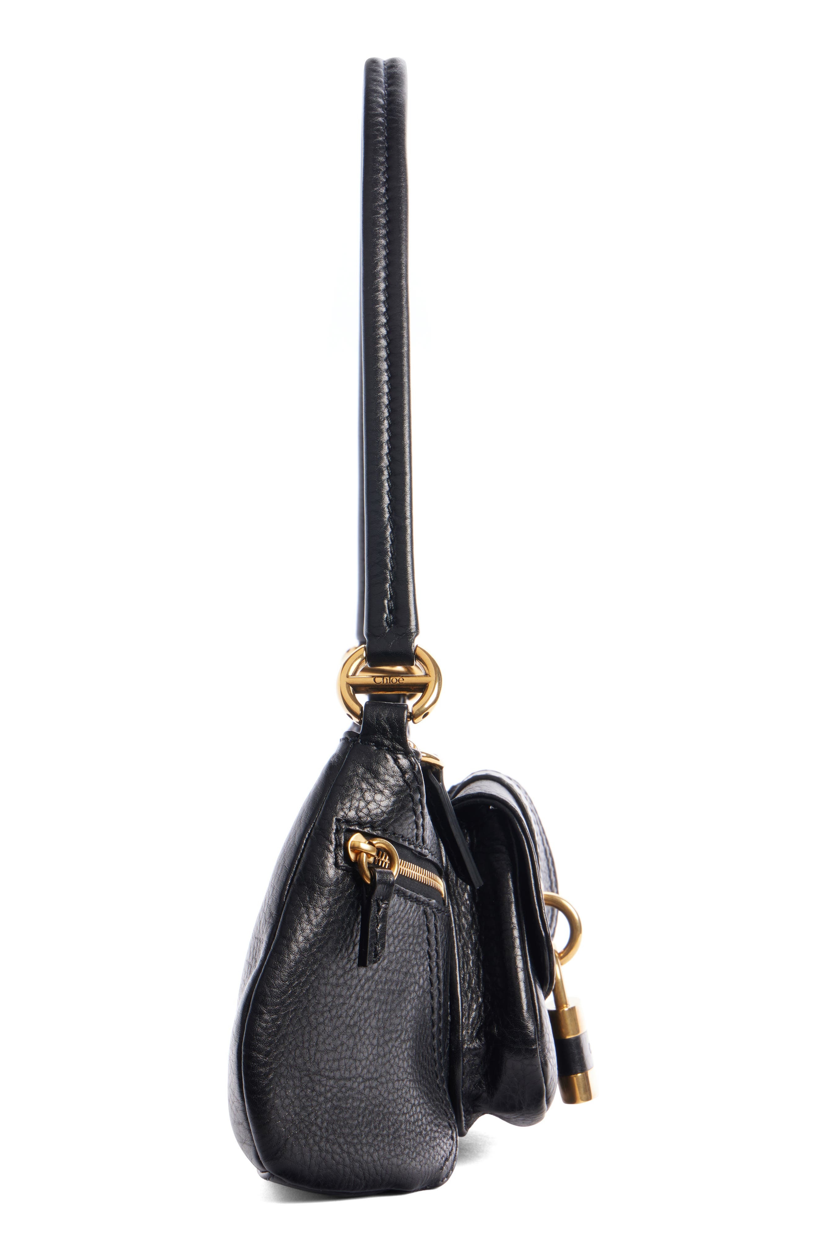 Chloé The 99 Leather Shoulder Bag in Black 001 at Nordstrom - 4