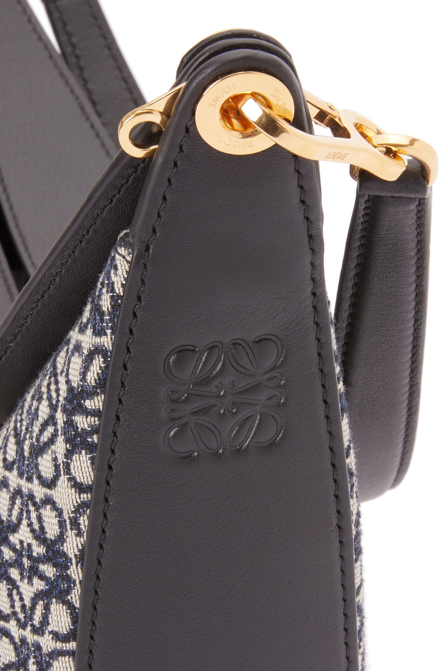 LOEWE Luna bag in Anagram jacquard and classic calfskin - 7