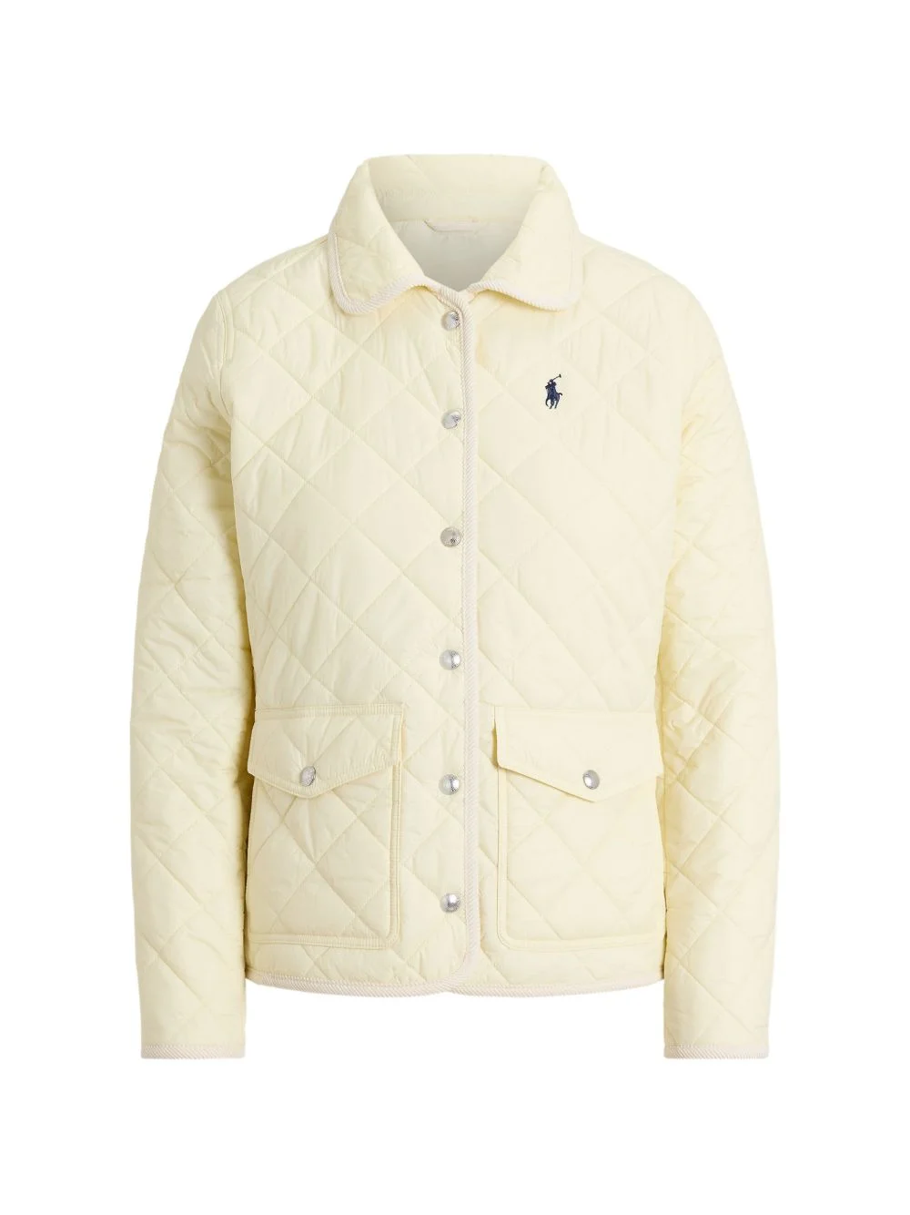 quilted logo-embroidered jacket - 1