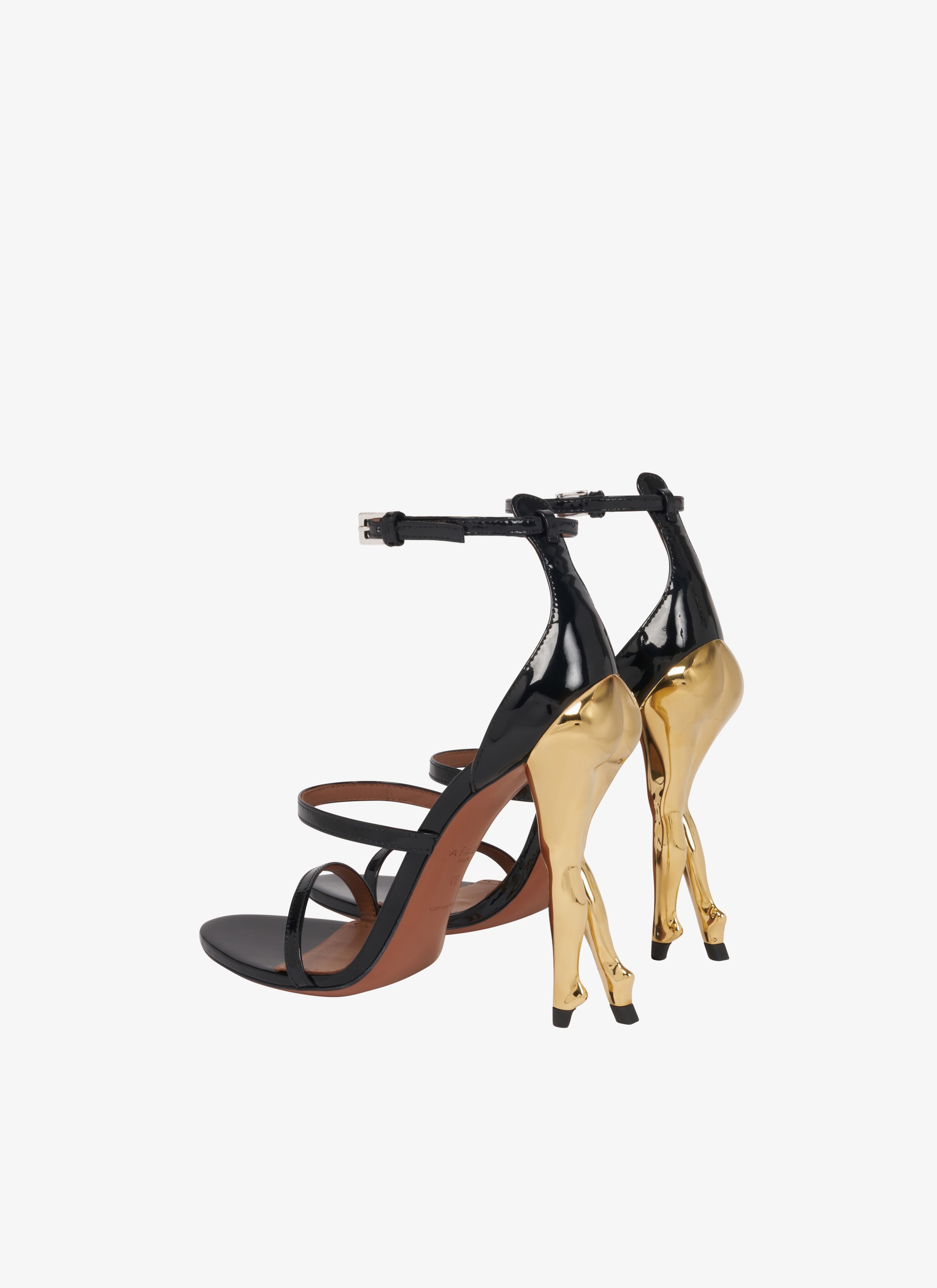 CABARET SANDALS IN PATENT CALFSKIN - 2