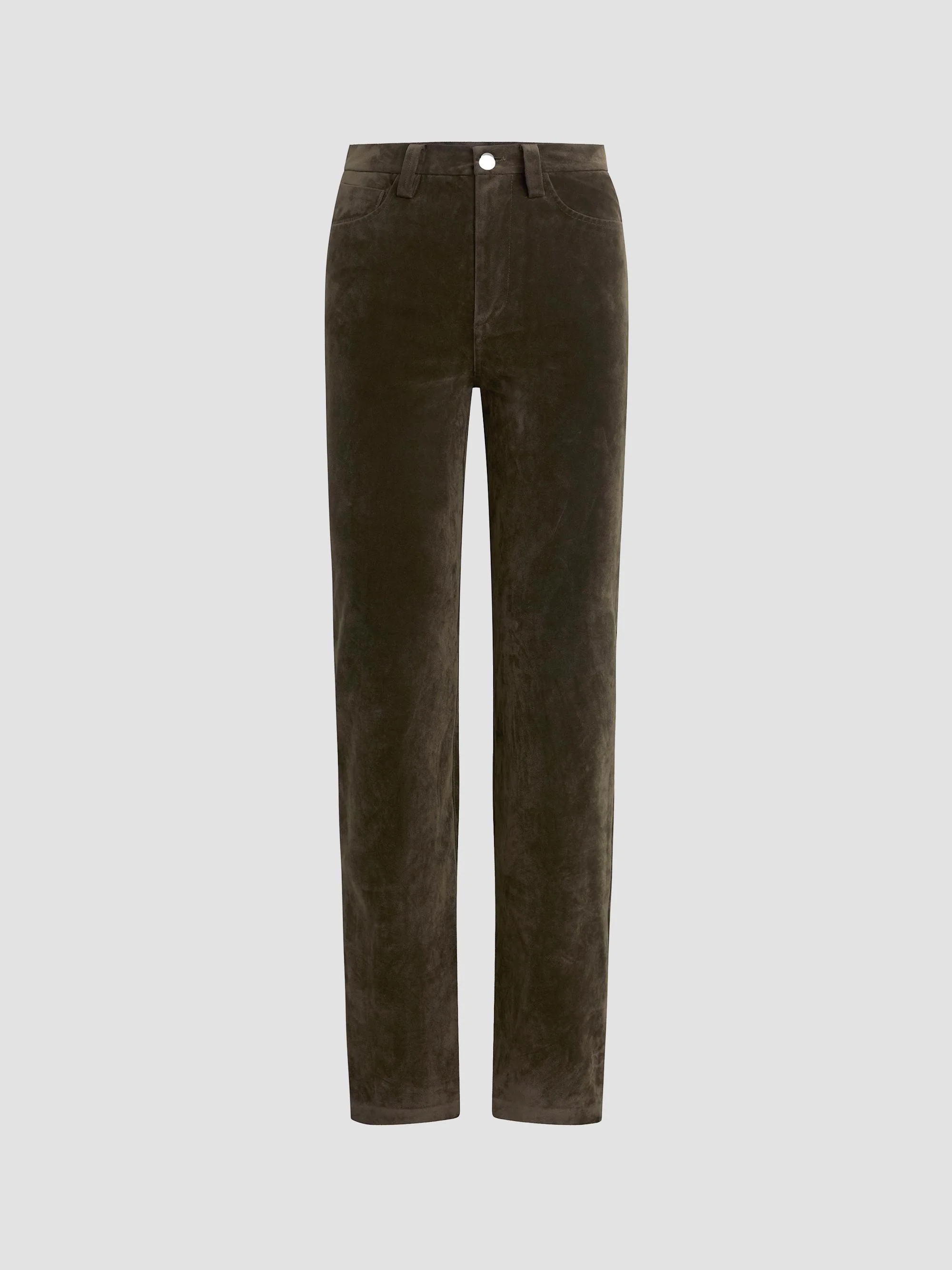 Women's Margot Faux-SuedeSlim Pants - Olive - 1