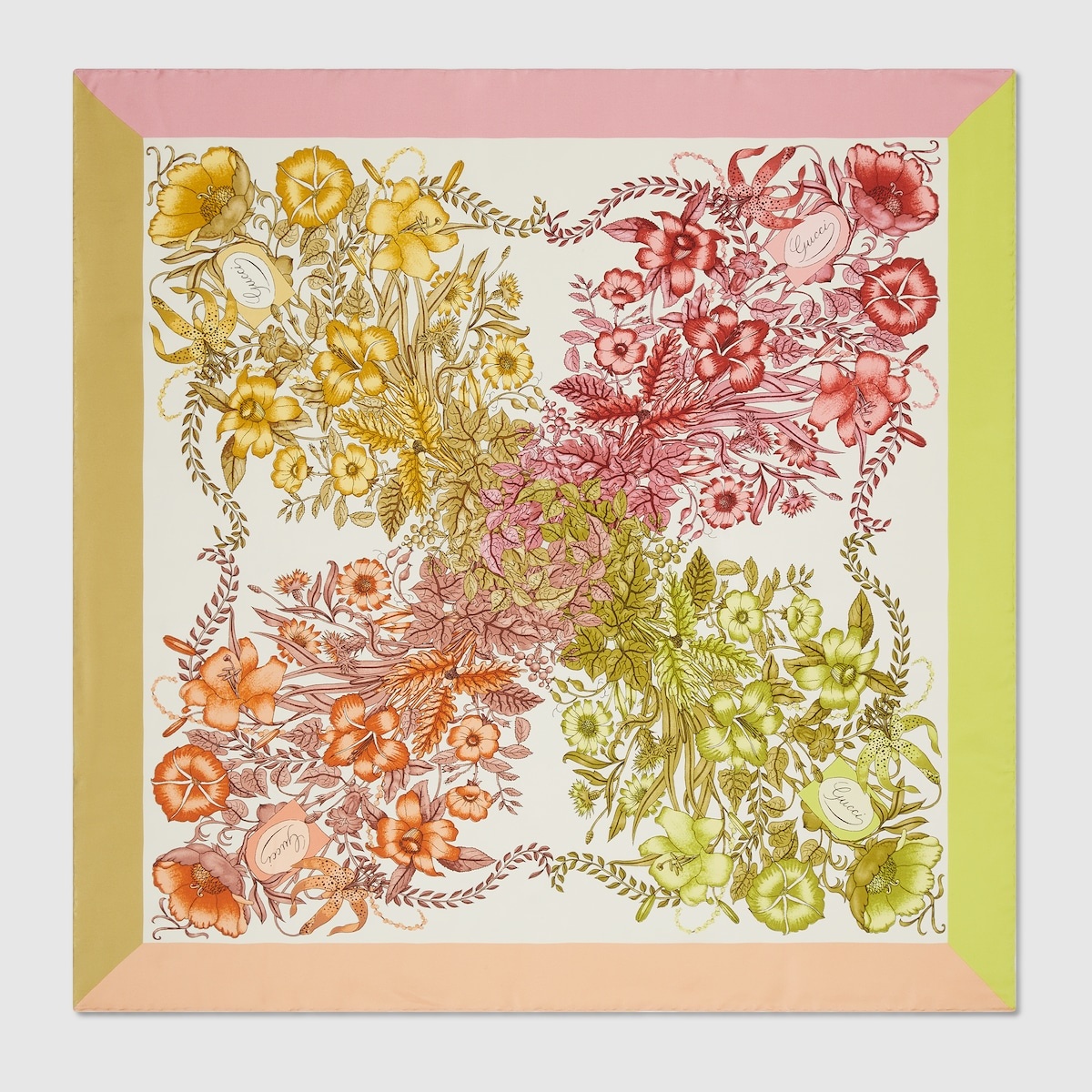 Gucci floral print silk carré - 1