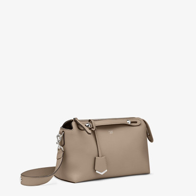 FENDI Beige soft leather Boston bag. The interior is divided into two practical compartments by a partitio outlook