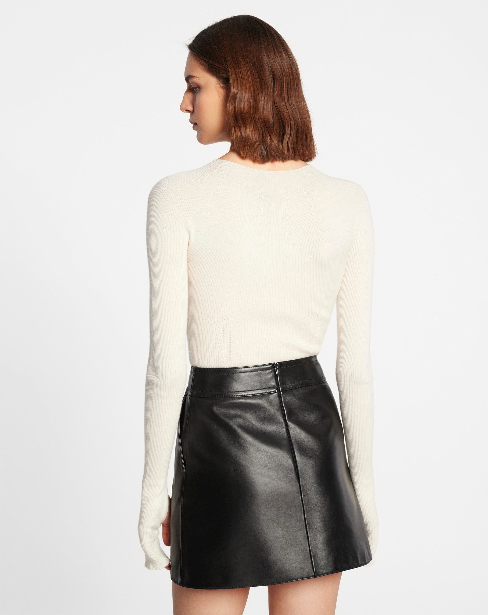 CASHMERE AND SILK LONG-SLEEVE TOP - 4