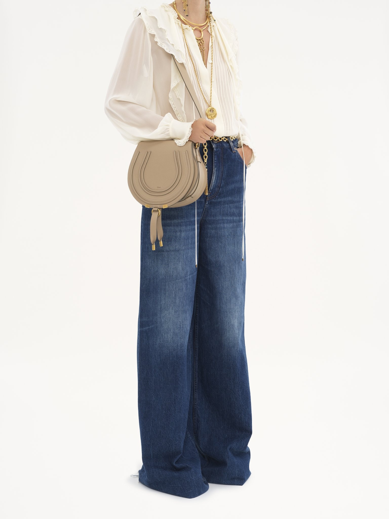 MARCIE SADDLE BAG IN GRAINED LEATHER - 7