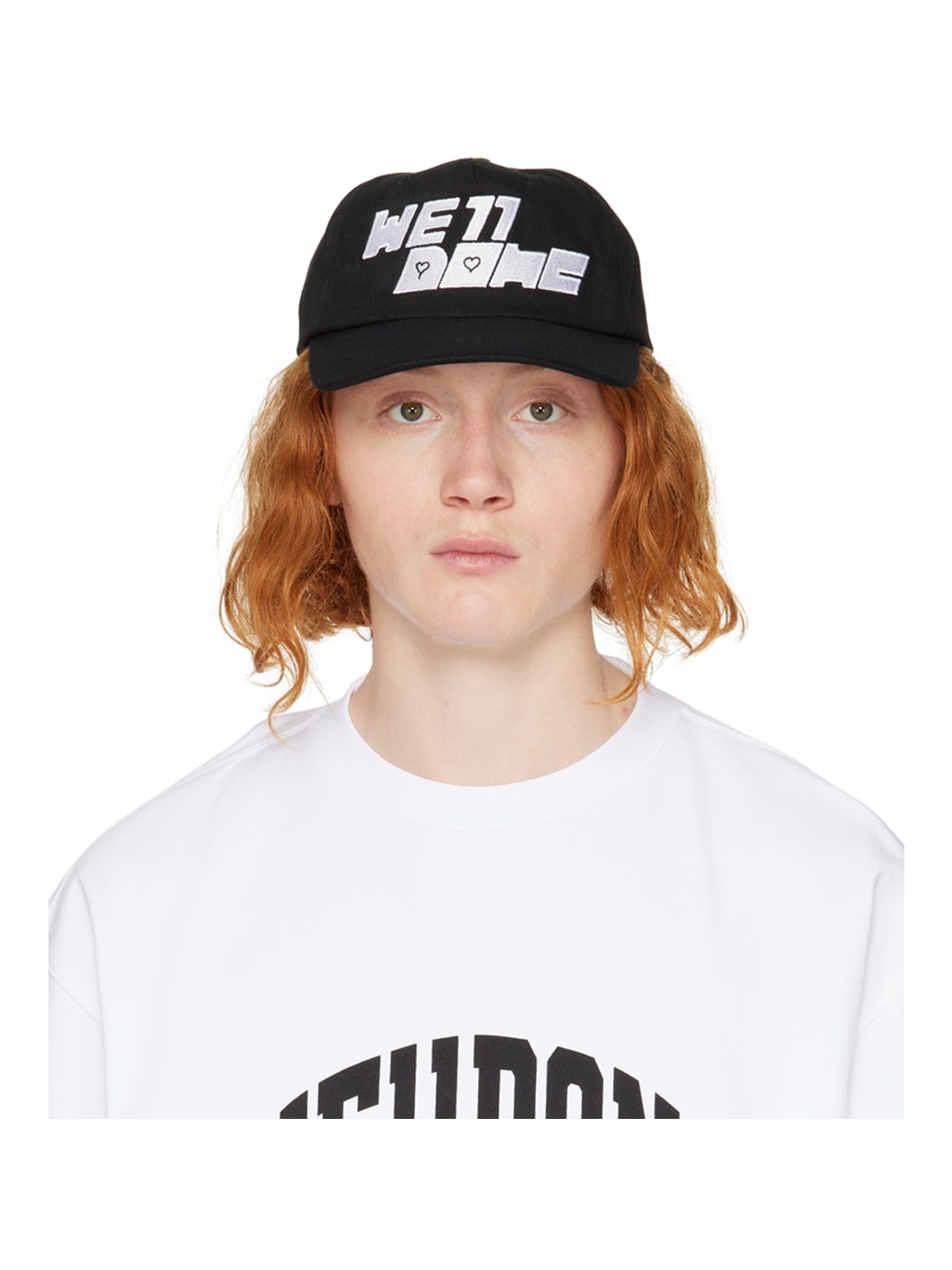 Black Square Logo Washed Cap - 1