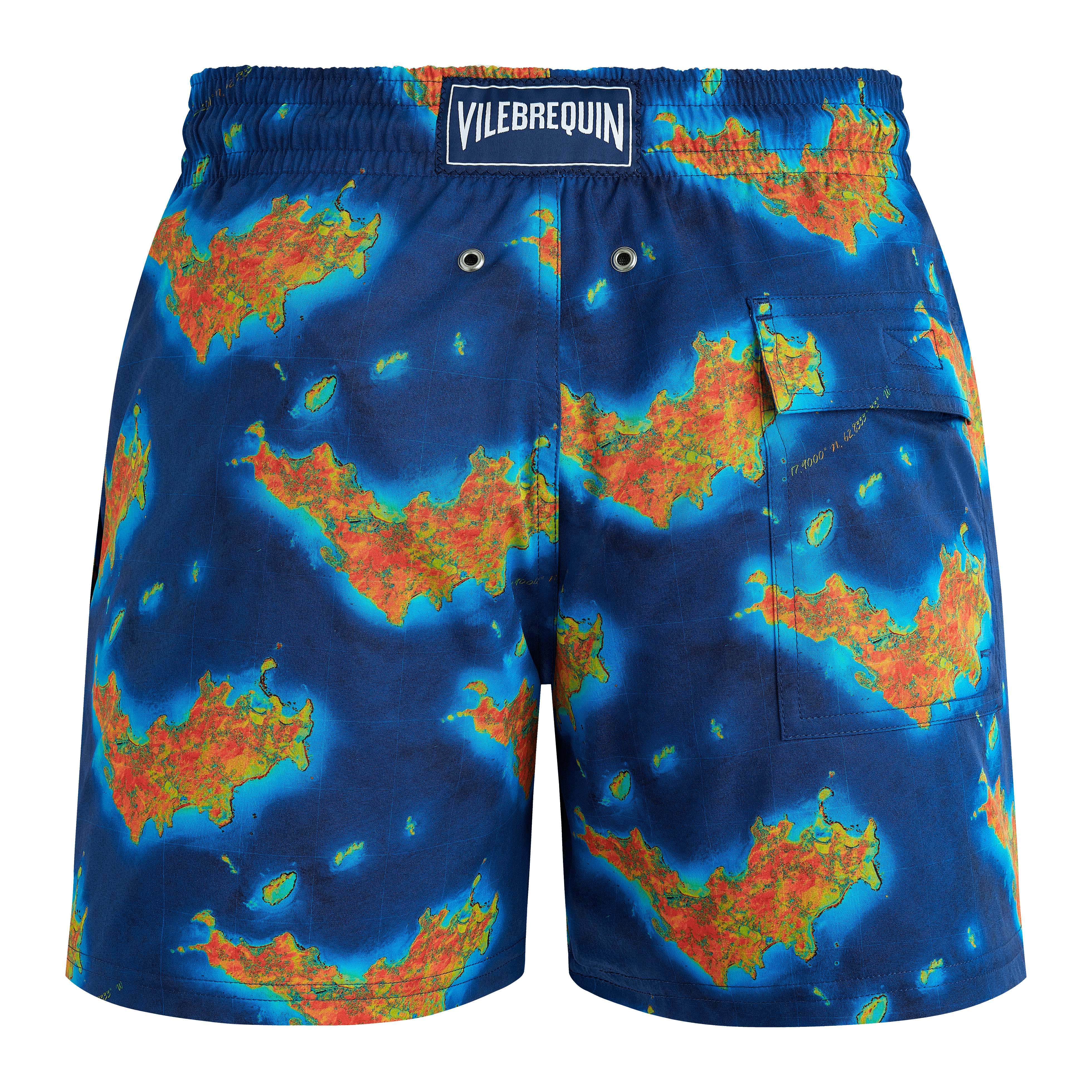 Men Stretch short Swim Trunks Bathemetrie des Oceans St Barth - 2