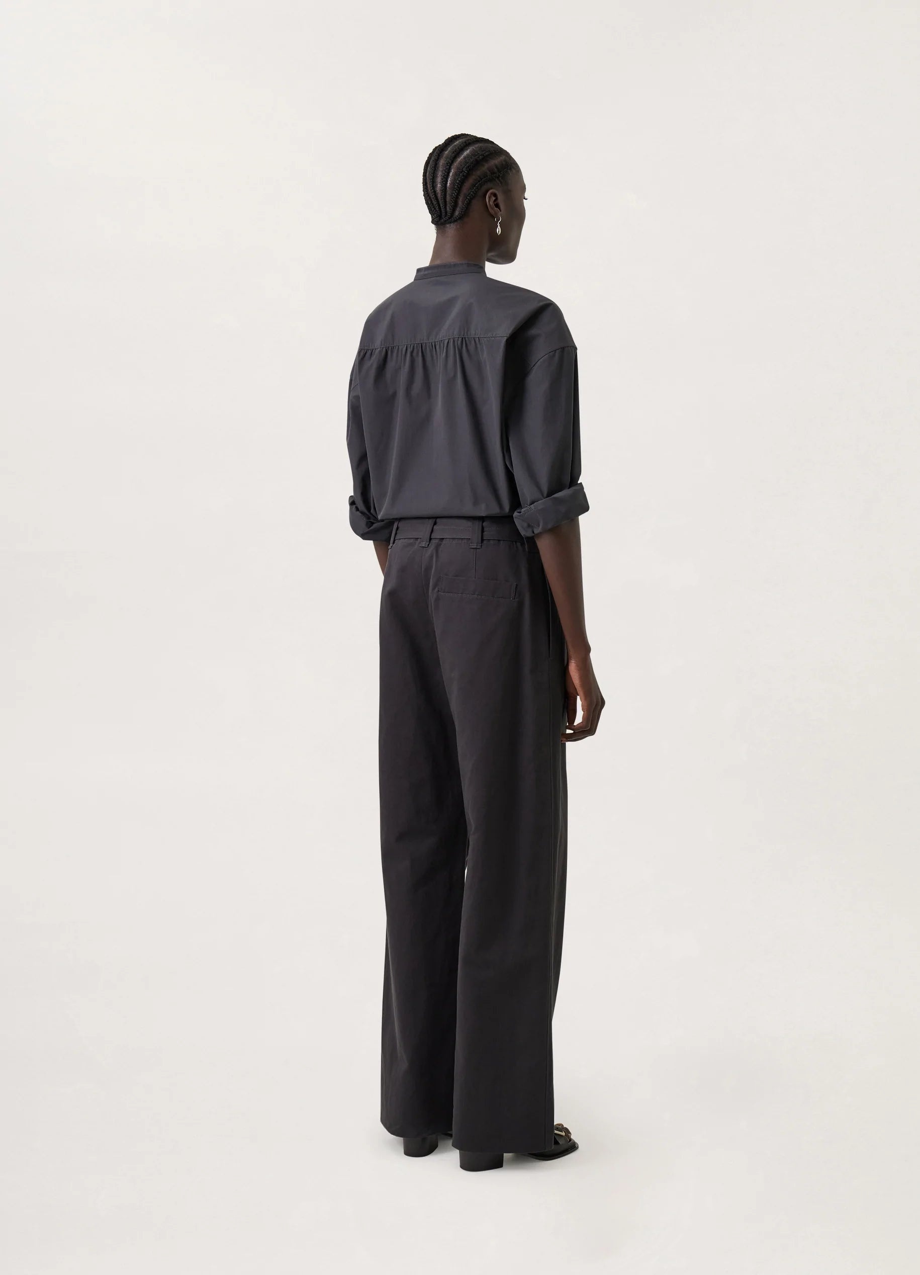 Lemaire BELTED POCKET PANTS COTTON LINEN | REVERSIBLE