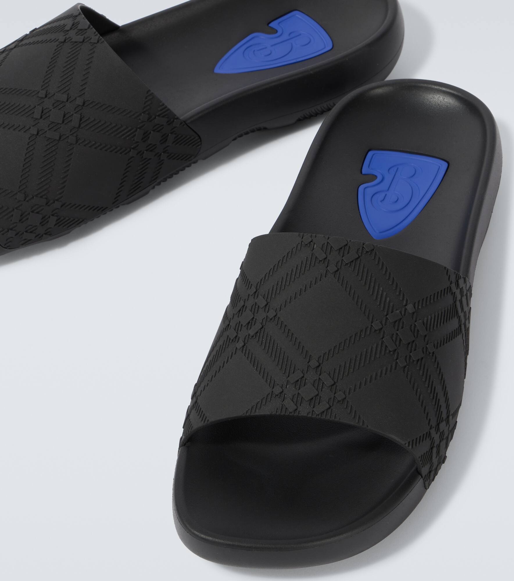 Burberry Check embossed slides - 3