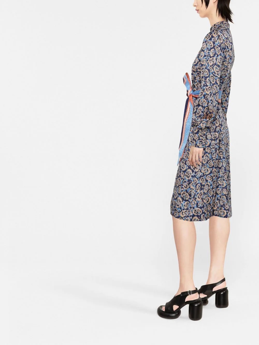 graphic-print day dress - 4