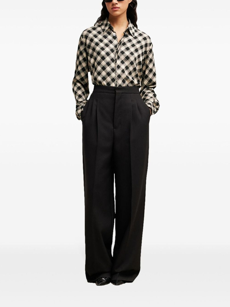 checked double topstitching shirt 3