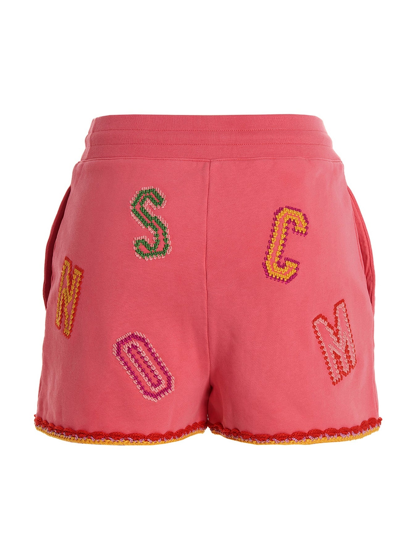 Lettering embroidered logo bermuda shorts - 2