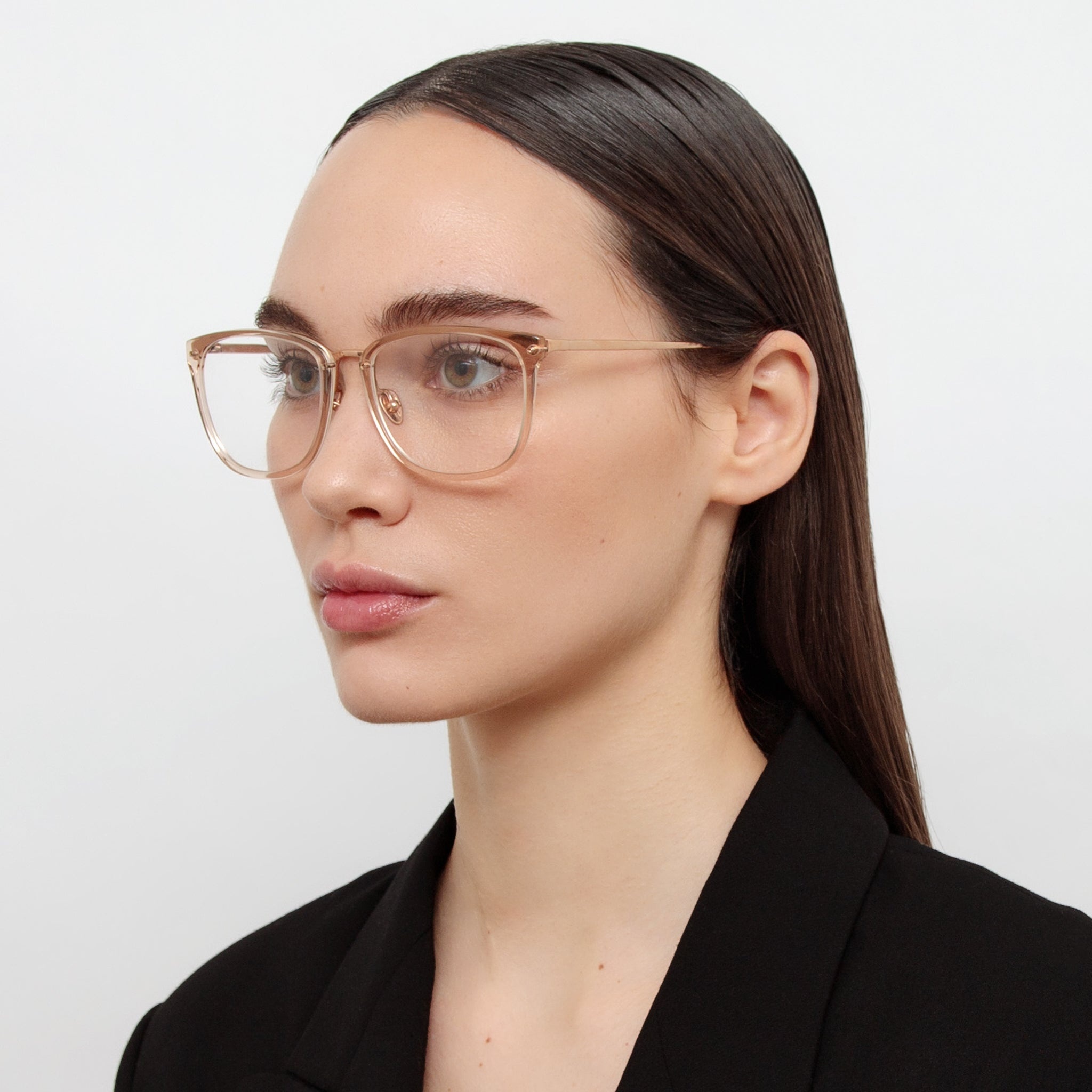 LINDA FARROW CASSIN OPTICAL D-FRAME IN ASH | lindafarrow