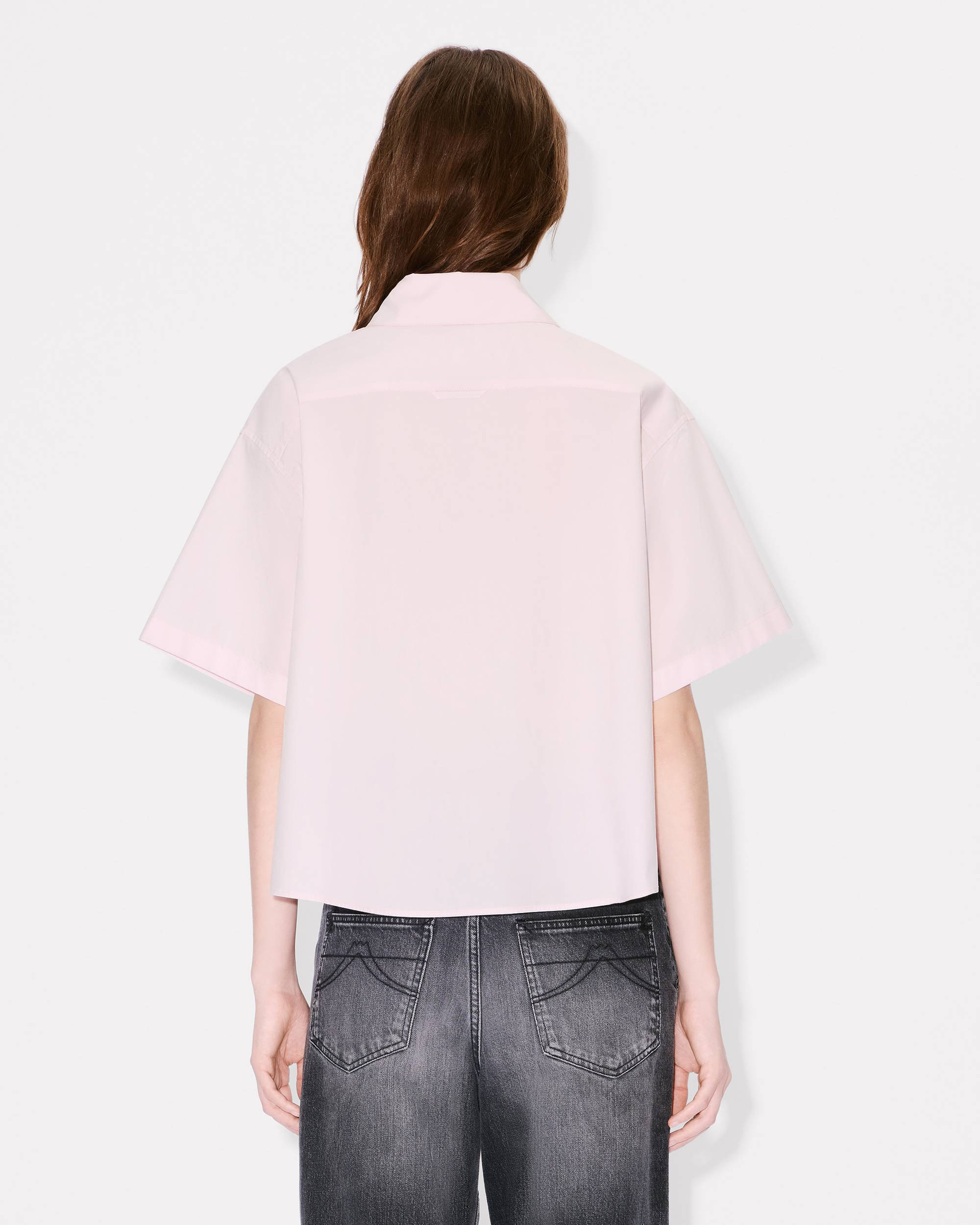 'Boke Flower 2.0' short dropped shoulders shirt in cotton poplin - 4