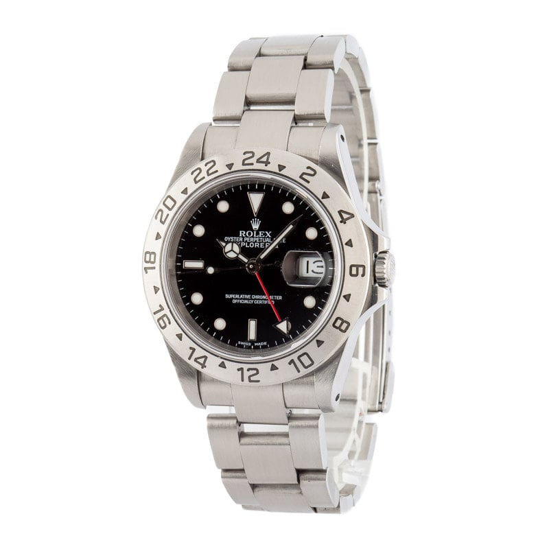 Preowned Rolex Explorer II Ref 16570 Black Dial - 2