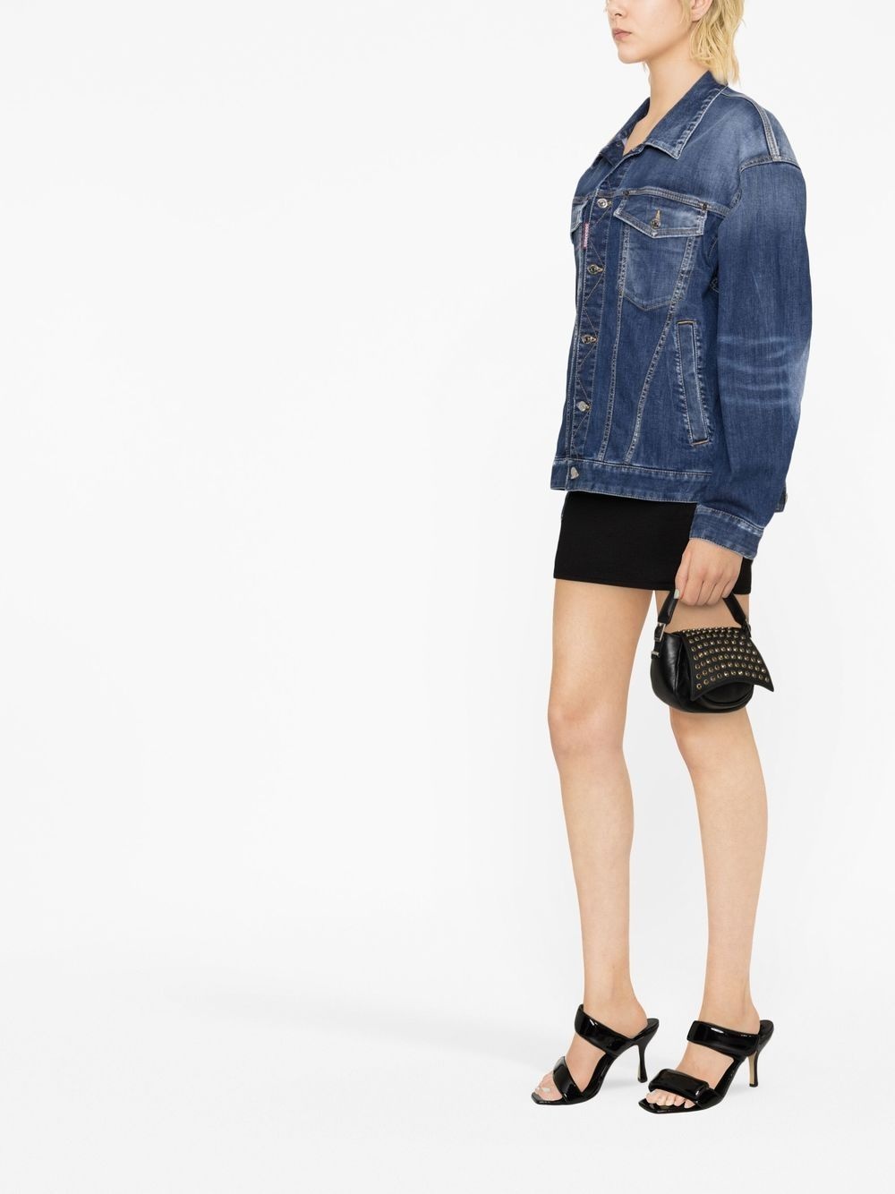 distressed denim jacket - 4
