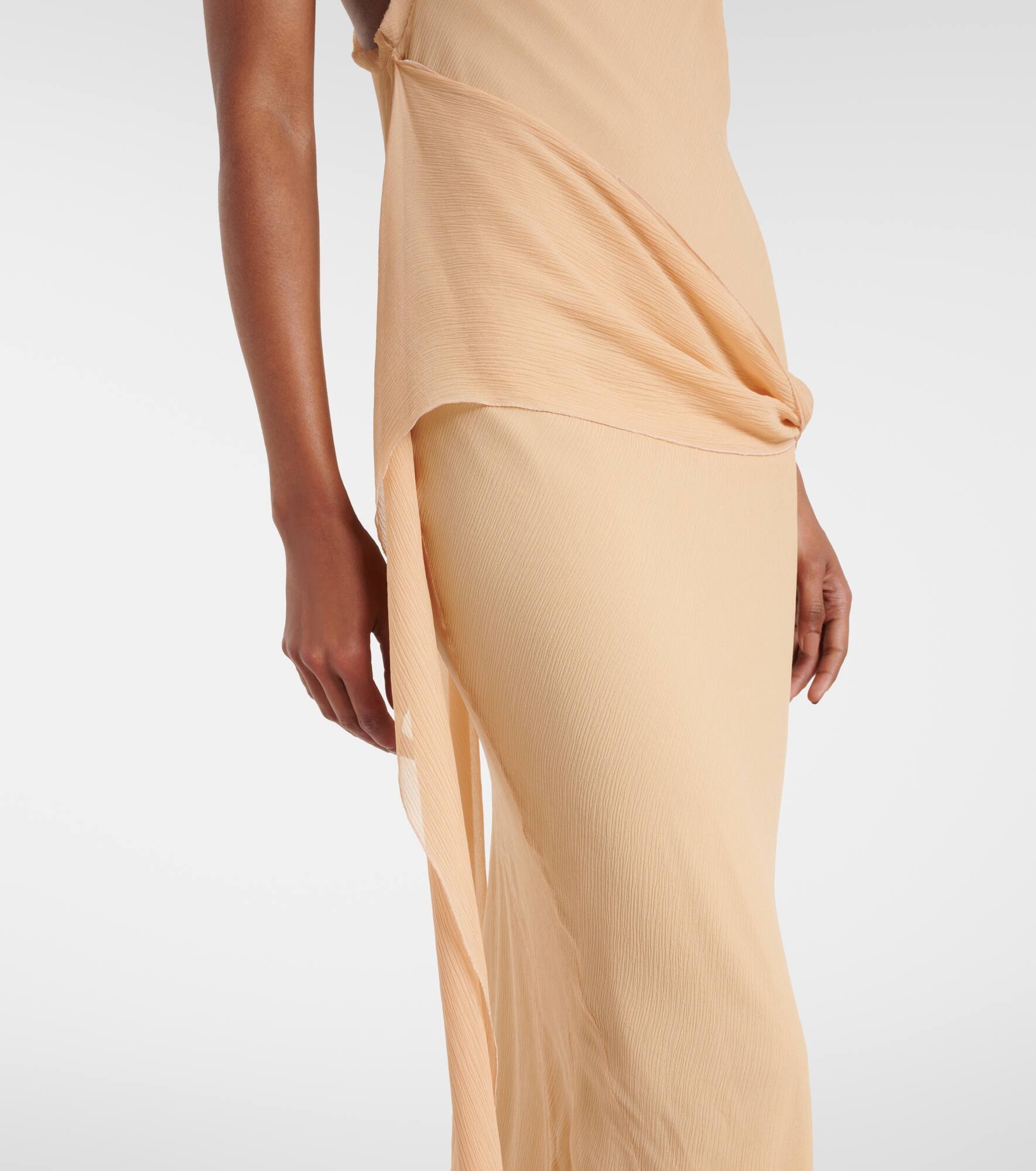 Draped silk gown - 5