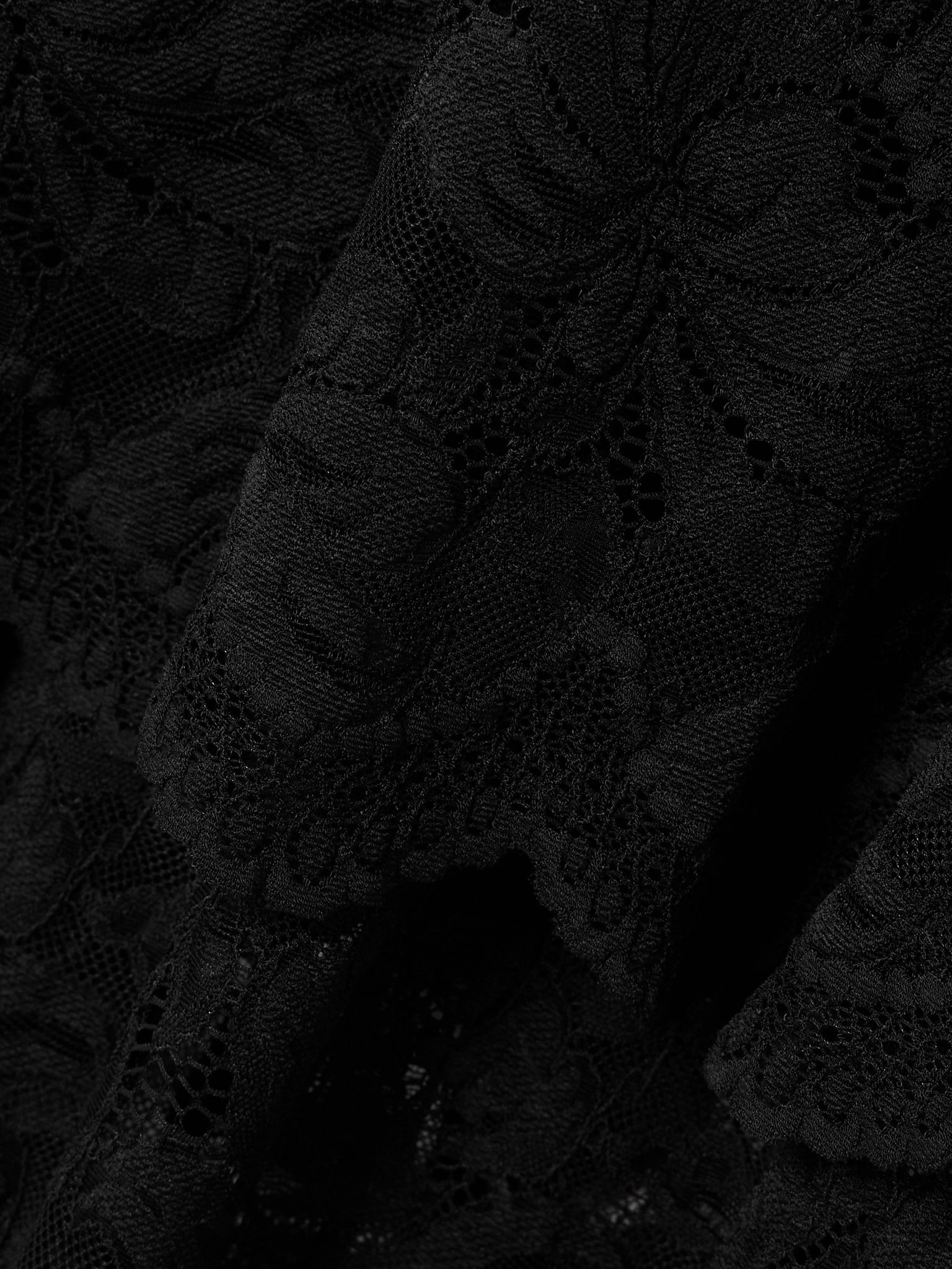 Guipure lace maxi dress Black - 4