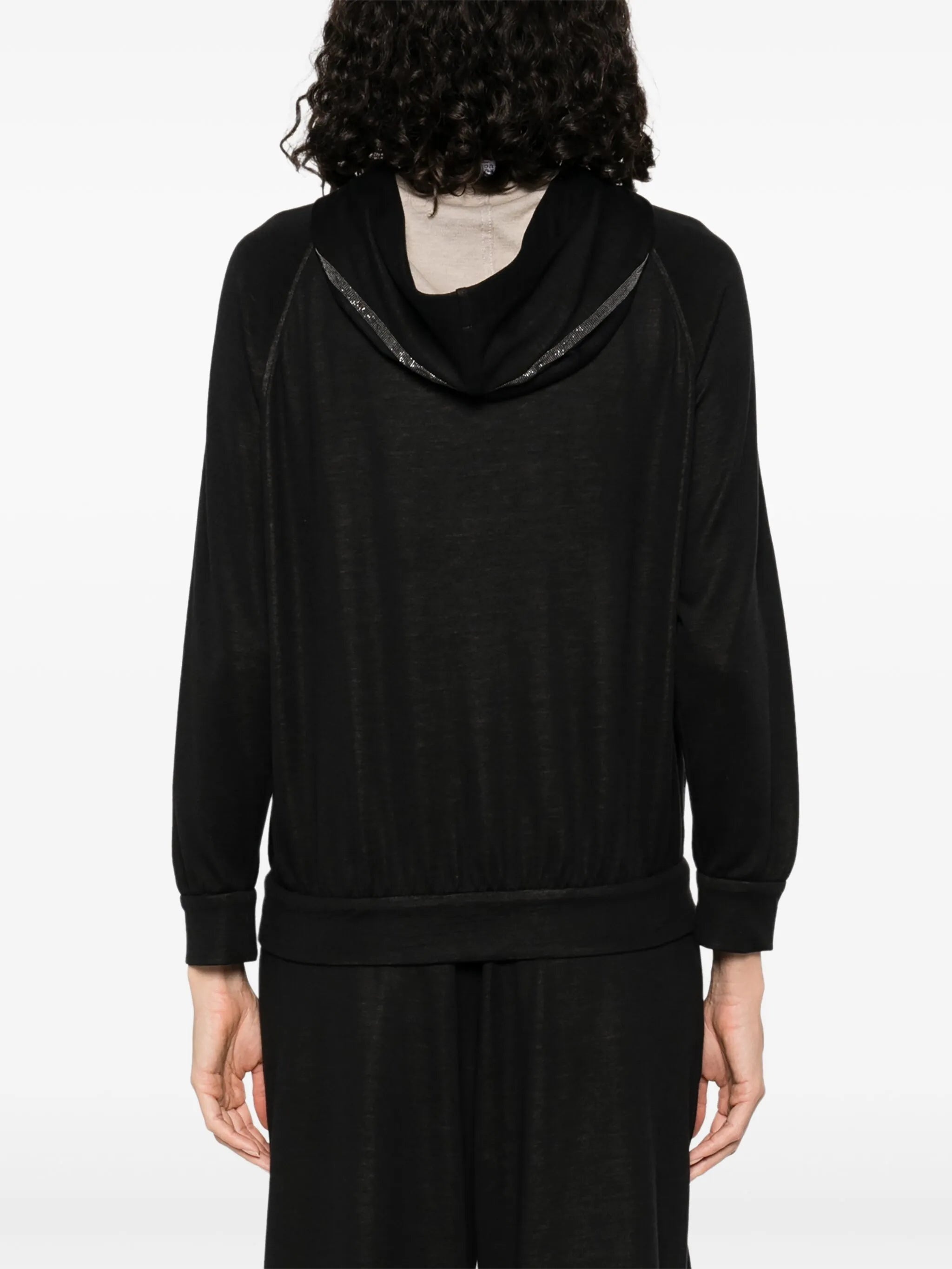 Stripe-detail Zip-up Hoodie - 2