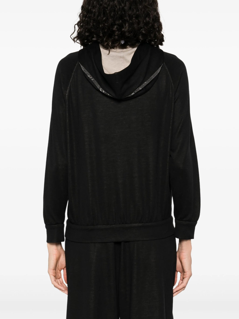 Brunello Cucinelli Stripe-detail Zip-up Hoodie outlook