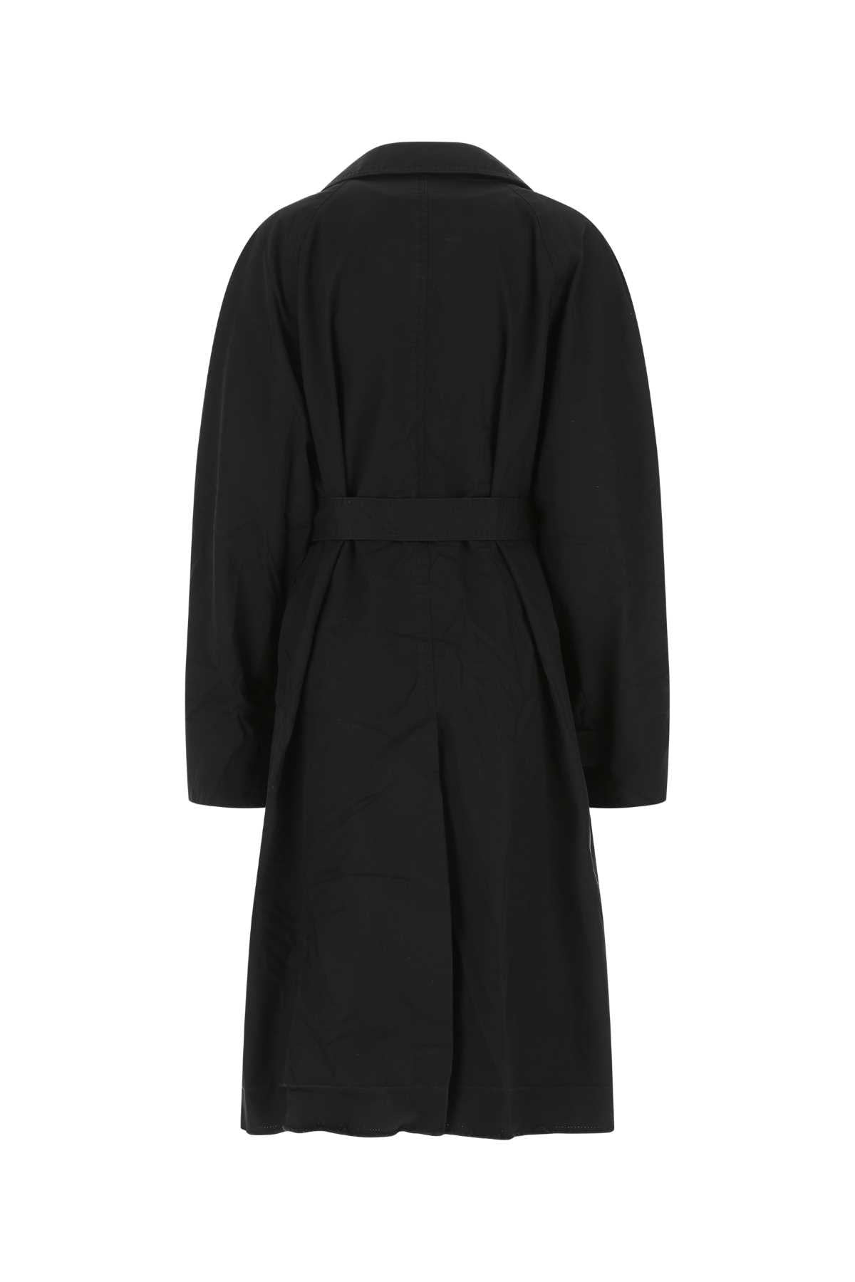 Balenciaga Women Midnight Blue Cotton Overcoat - 2