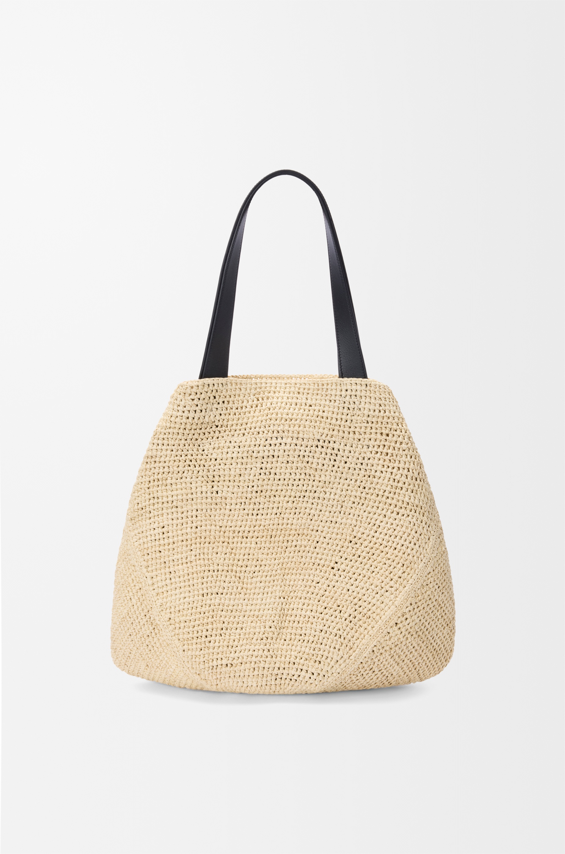 Medium Punch Hole shopper in raffia - 4