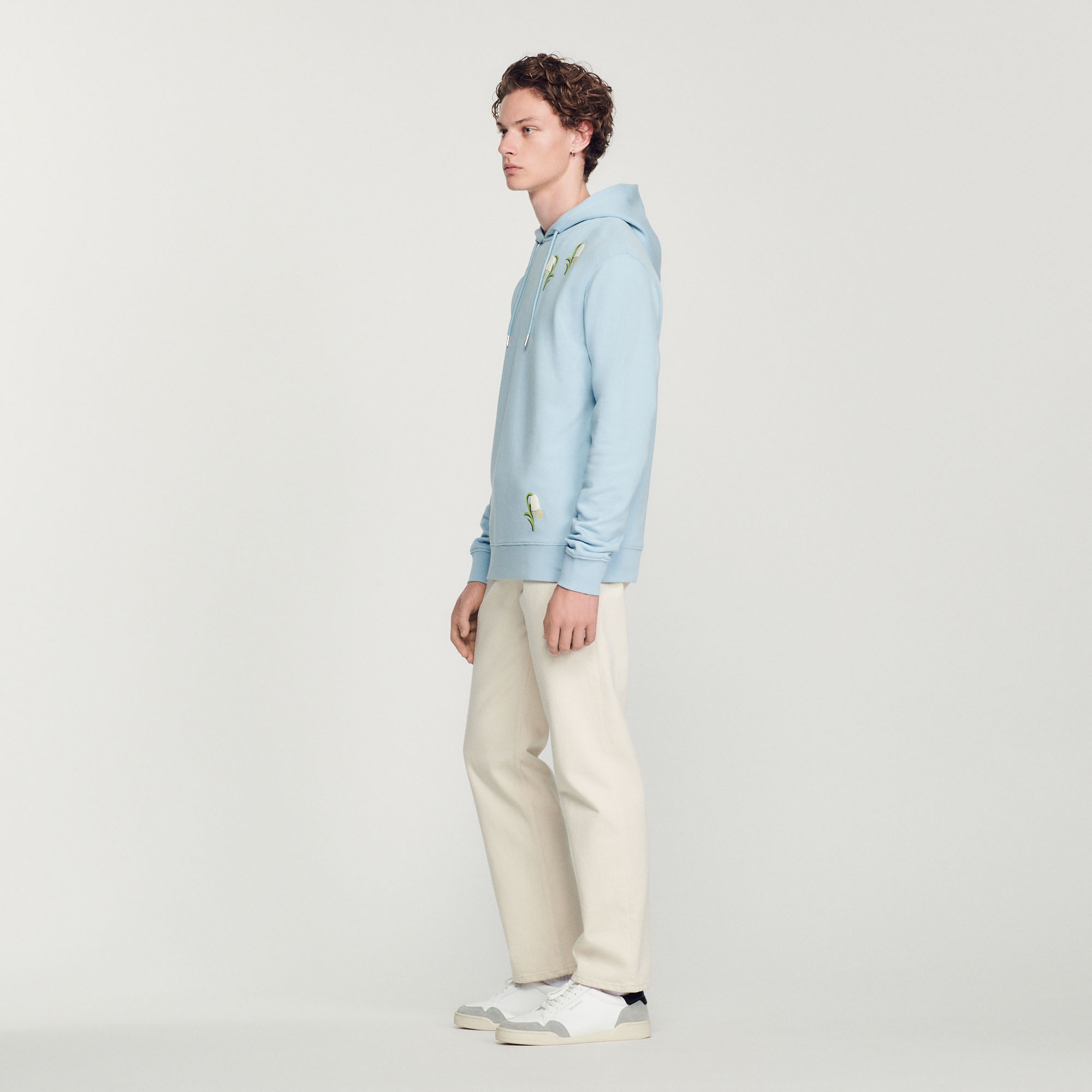 Embroidered lily of the valley hoodie - 7