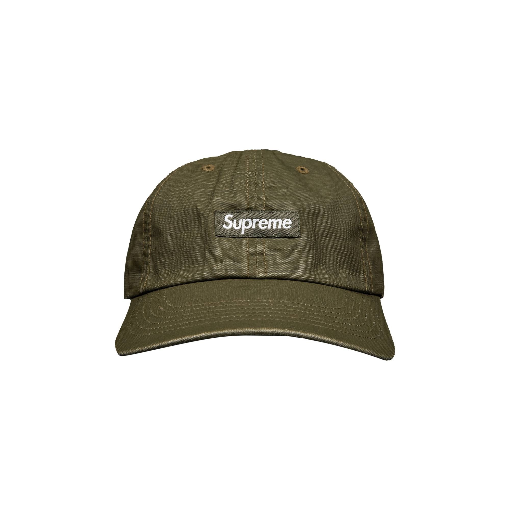 Supreme Small Box Coated Linen 6-Panel 'Olive'