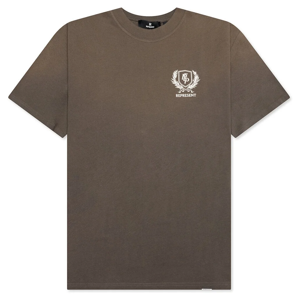 CREST T-SHIRT - DARK TAUPE - 1