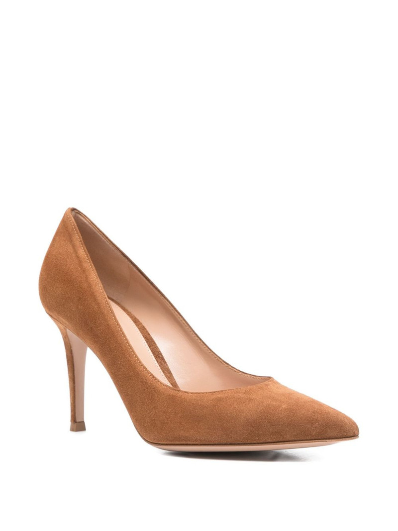 Gianvito Rossi 85mm Gianvito pointed-toe suede pumps outlook