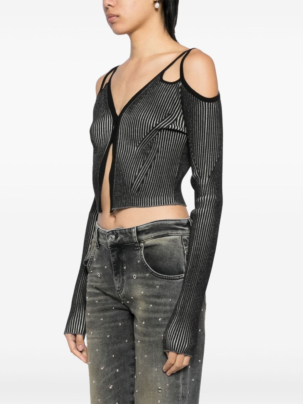 cut-out cardigan - 3