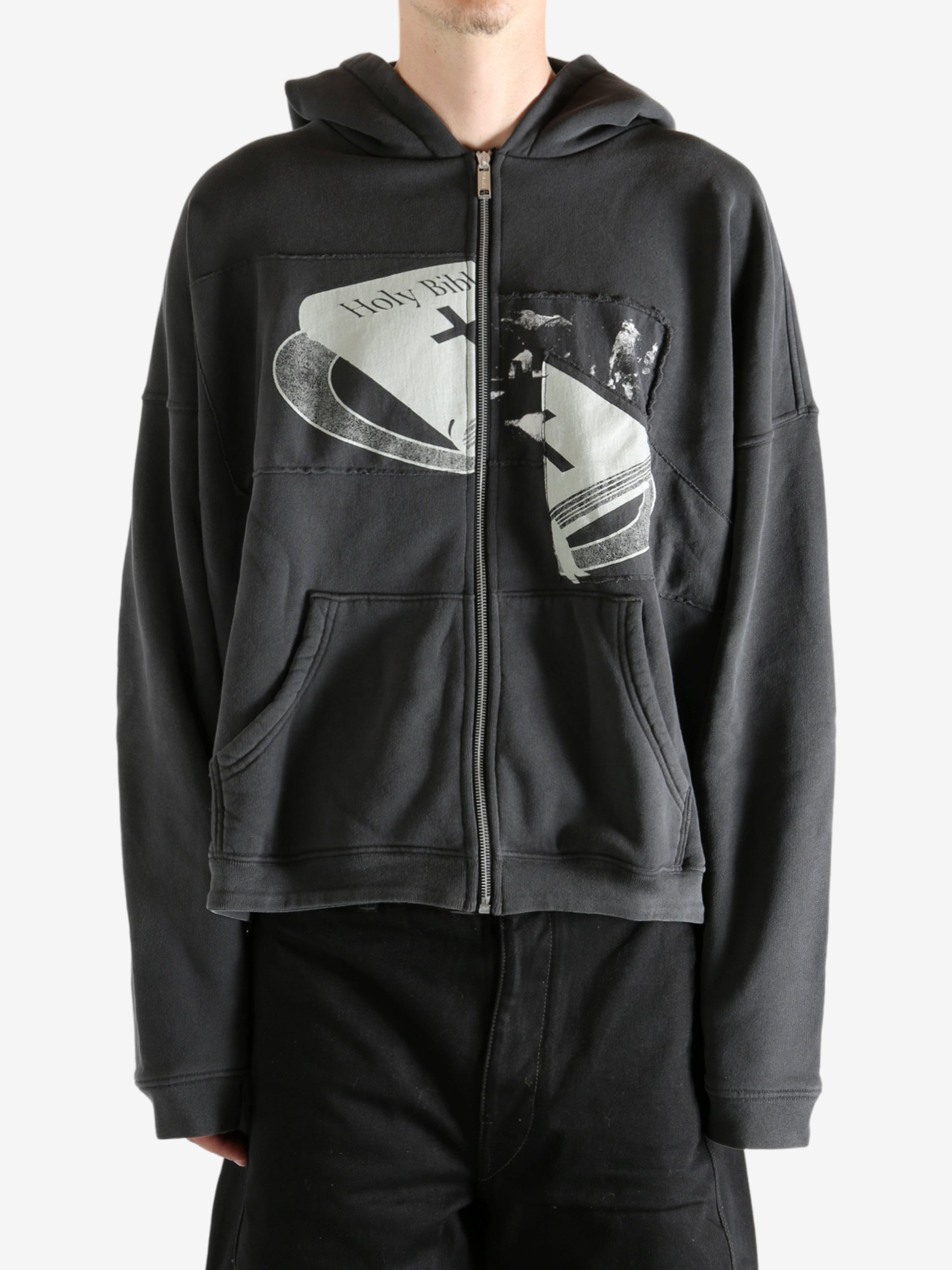 ENFANTS RICHES DEPRIMES - Men Holy Bible Assemblage Baggy Zip Hoodie - 1