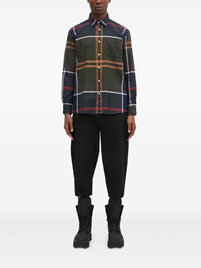 Barbour checked long-sleeve shirt outlook