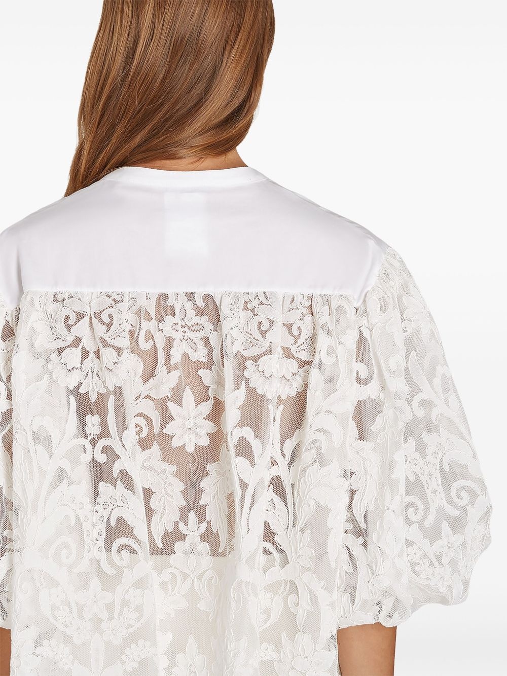 embroidered lace blouse - 4