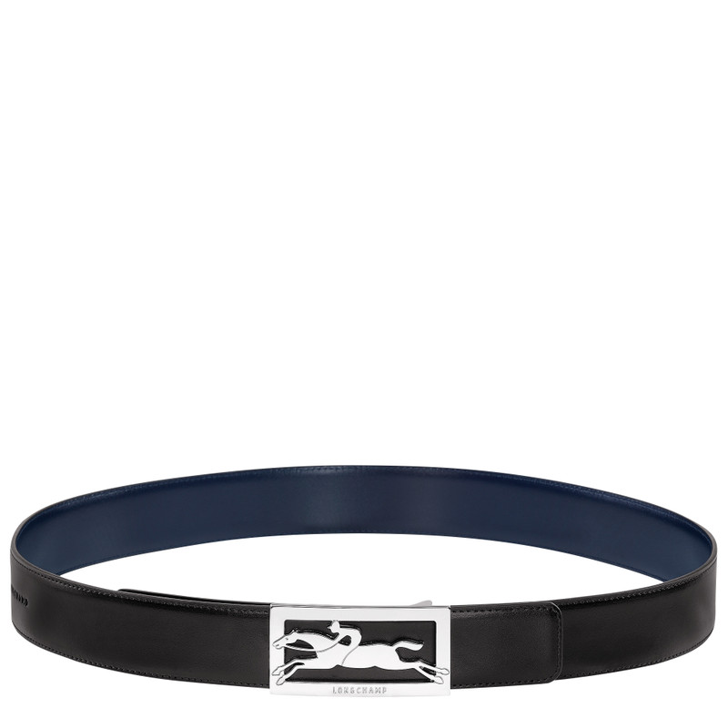 Delta Box Men's belt Black/Navy - Leather 1
