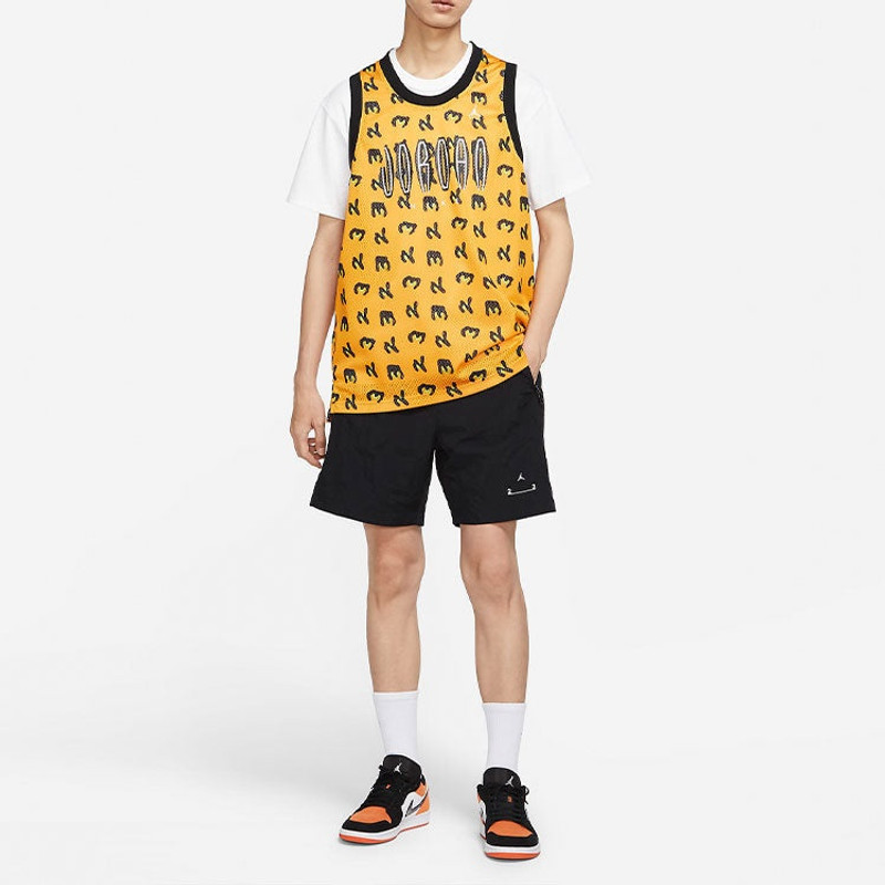 Jordan Air Jordan Solid Color Logo Woven Casual Shorts Black DQ7876-010 outlook