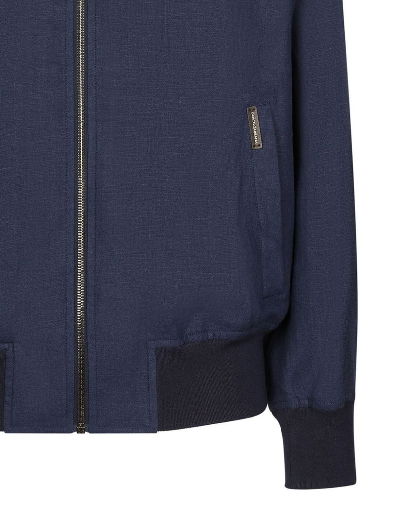 Dolce & Gabbana unlined linen bomber jacket outlook