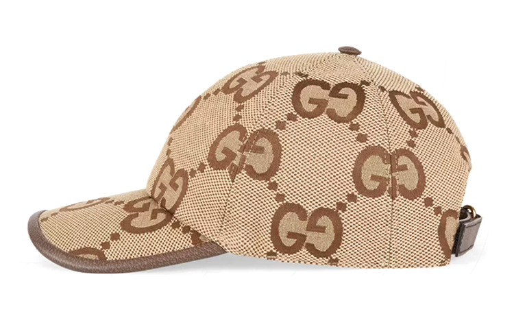(WMNS) Gucci Jumbo GG Canvas Baseball Hat 'Camel Ebony' 681264-3HAGJ-2564 - 2