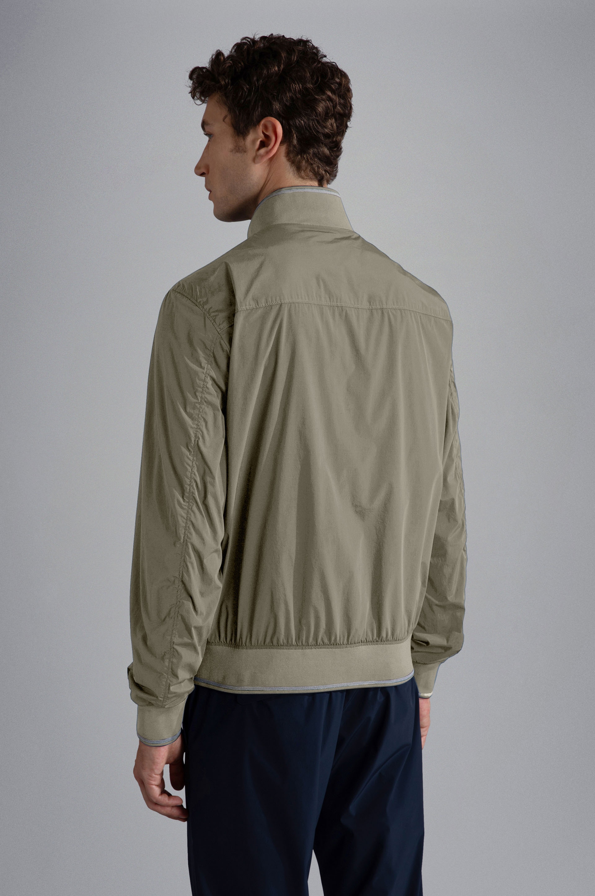 GARMENT DYED STRETCH ECONYL® NYLON BOMBER JACKET - 3