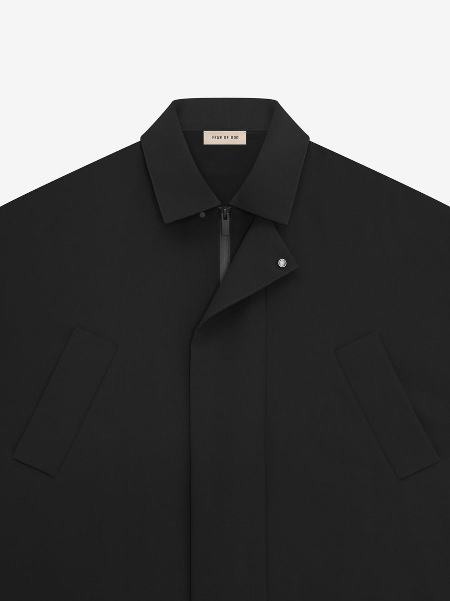 Wool Crepe 3/4 Length Trench - 3
