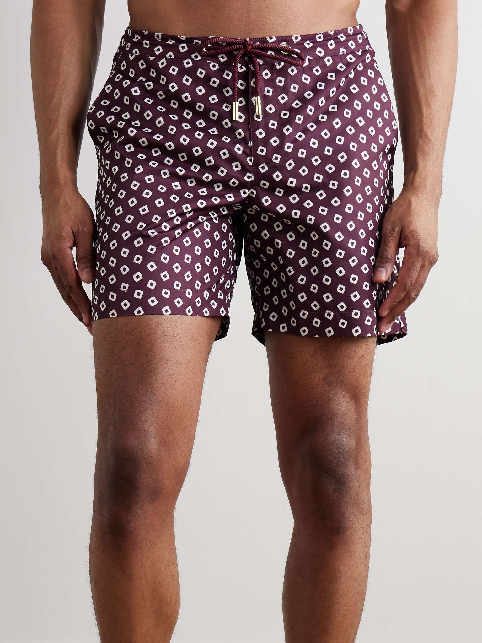 Bulldog Straight-Leg Mid-Length Printed Recycled Swim Shorts - 2