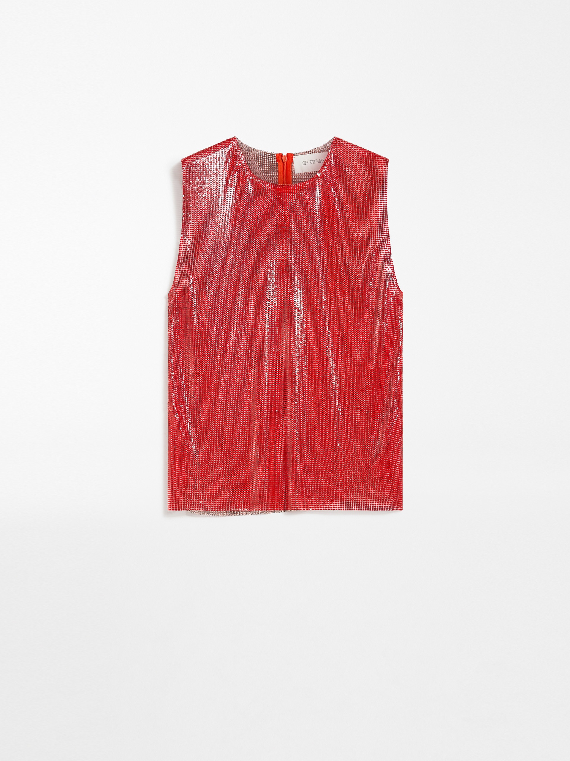 SIMEONE Sleeveless top in metallic mesh - 1