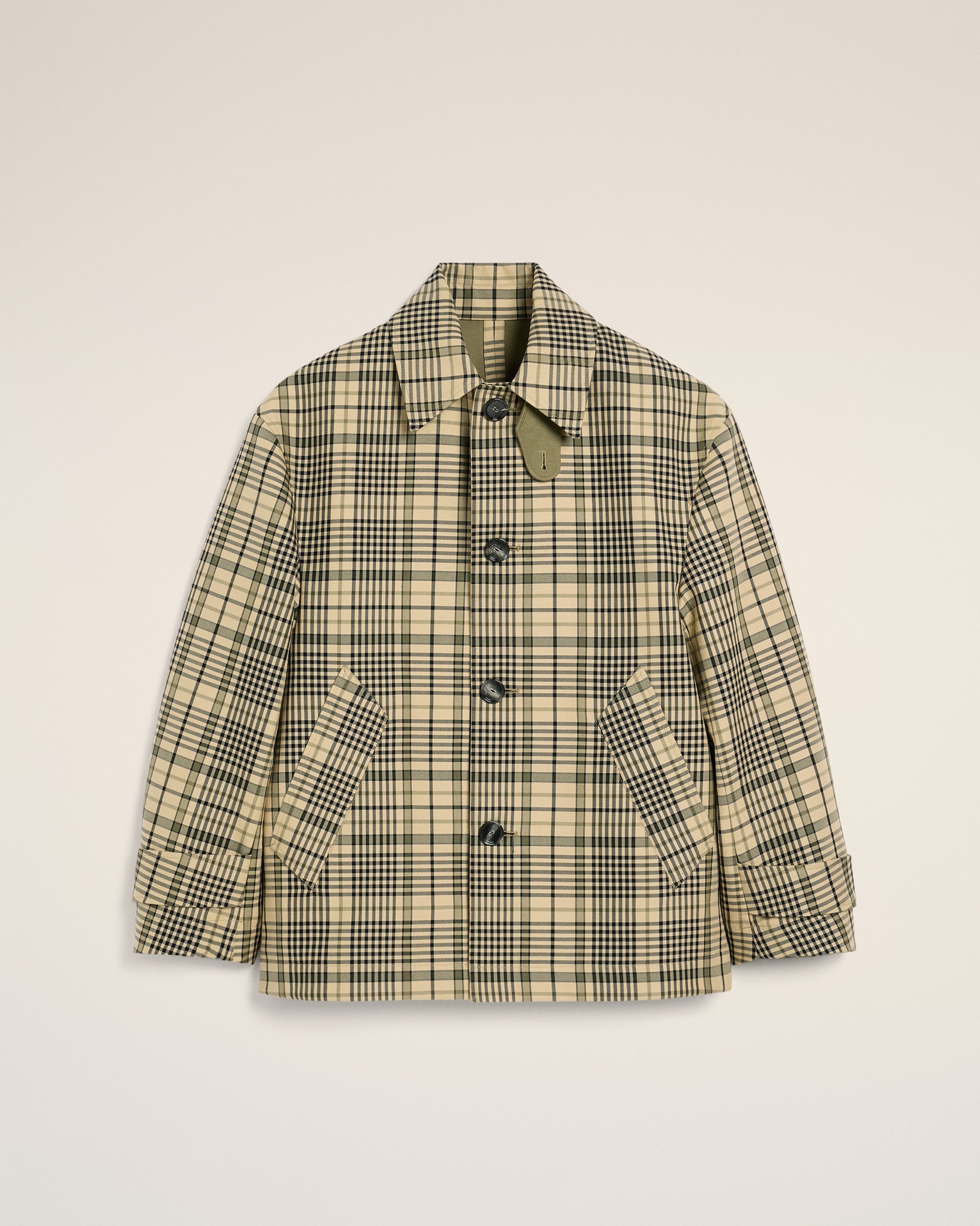 BEIGE BOUNDED BUTTONED JACKET - 2