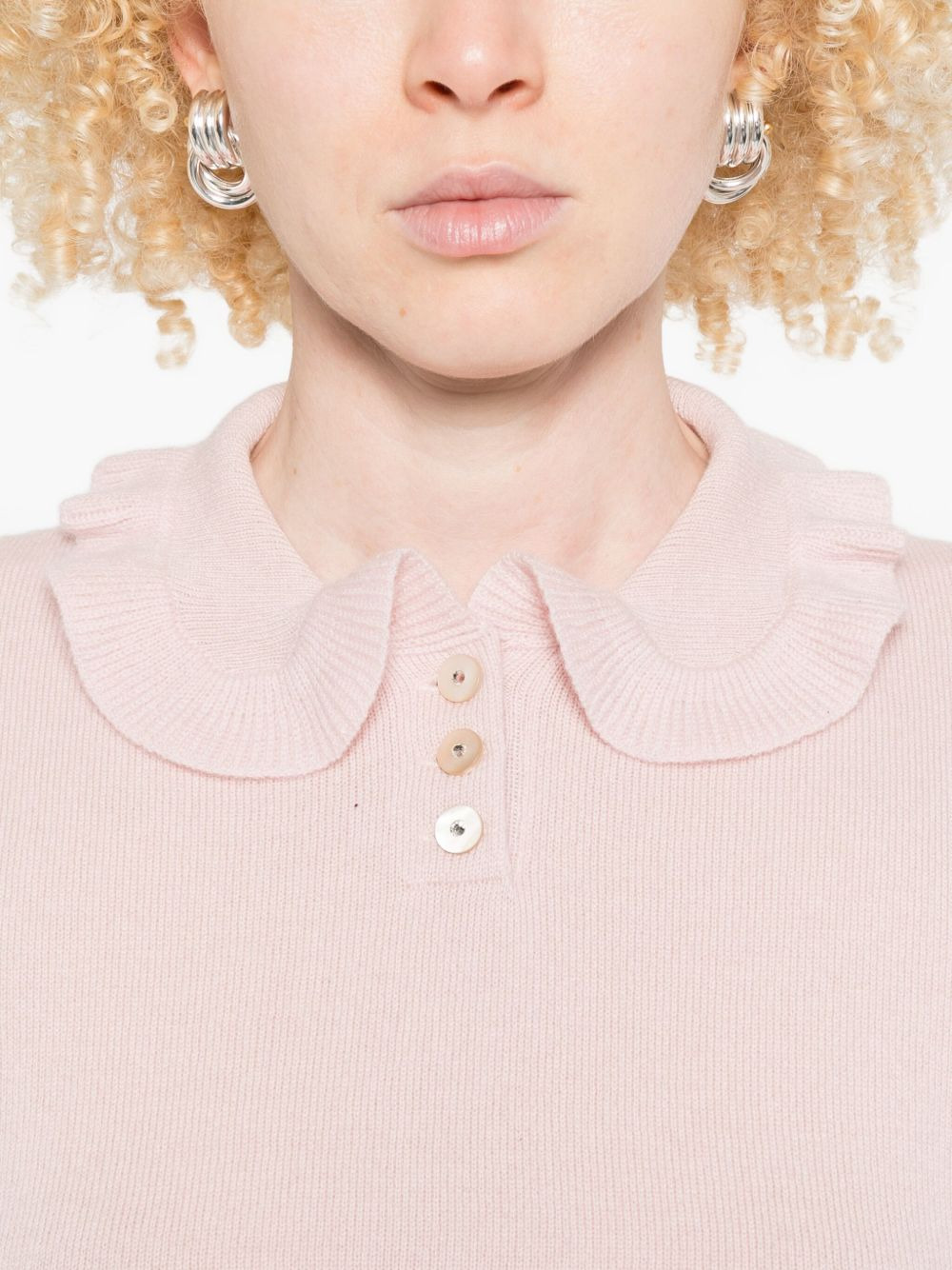 ruffled collar sweater - 5