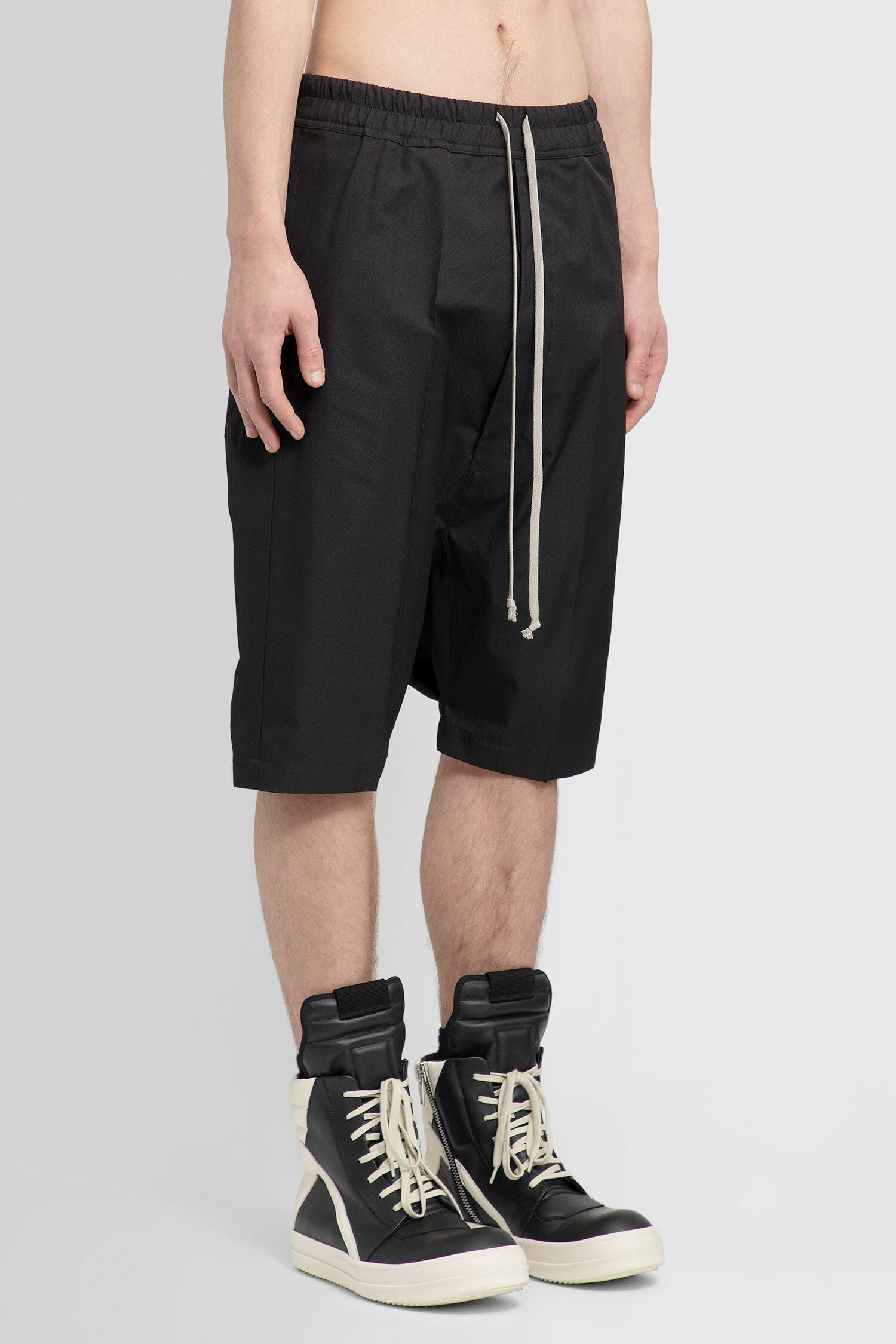 RICK OWENS MAN BLACK SHORTS - 3