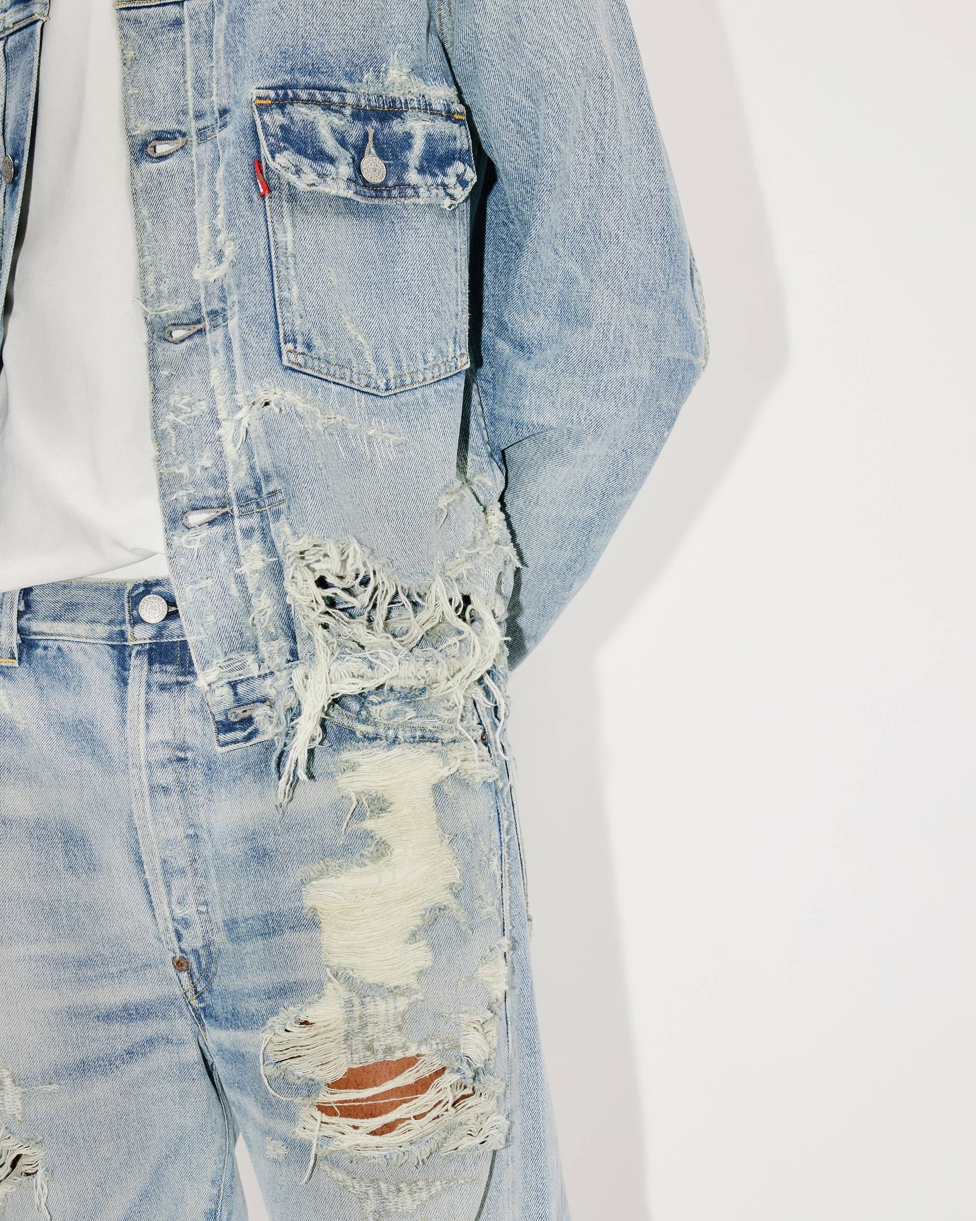 KENZO x LEVI'S® Type II distressed genderless denim trucker jacket - 15